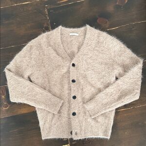 NWOT Suitsupply Alpaca Mohair Blend Cardigan in Tan